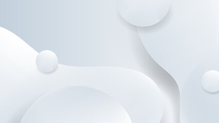 Modern white grey geometric shapes corporate abstract technology background. Vector abstract graphic design banner pattern presentation background web template.