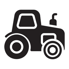 tractor glyph icon