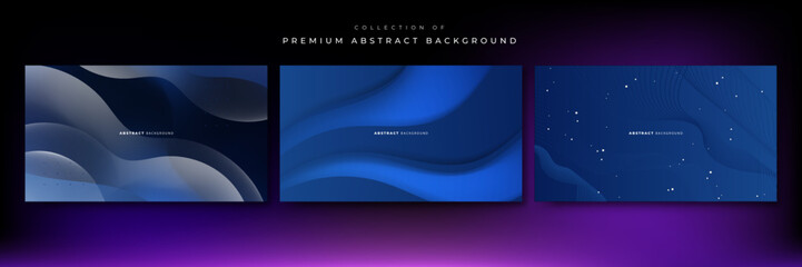 Abstract dark blue background with modern trendy fresh color for presentation design, flyer, social media cover, web banner, tech banner