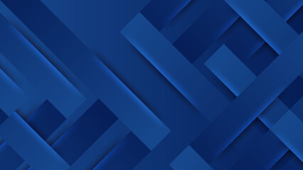 Abstract dark blue geometric shapes geometric light wave curve line shape with futuristic concept presentation background