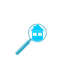 Home search logo, real Estate property agency icon isolated on white background