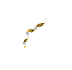 Gold ribbon isolated for celebration design