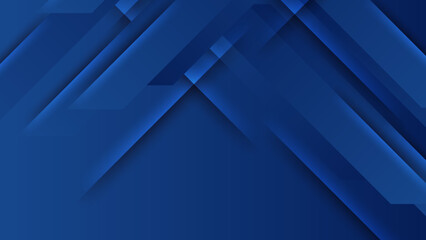 Modern dark blue geometric shapes corporate abstract technology background. Vector abstract graphic design banner pattern presentation background web template.
