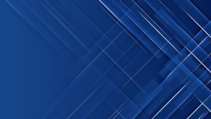 Abstract dark blue geometric shapes geometric light wave curve line shape with futuristic concept presentation background