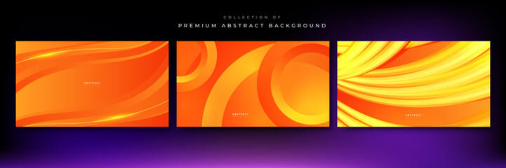 Minimal orange geometric shapes abstract modern background design. Design for poster, template on web, backdrop, banner, brochure, website, flyer, landing page, presentation, certificate, and webinar