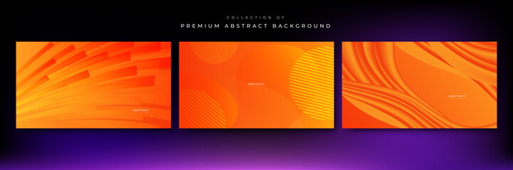 Abstract geometrical orange with curve wave banner background. illustration vector design
