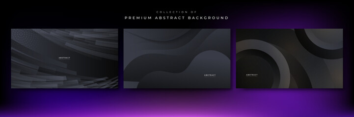 black geometric shapes abstract modern technology background design. Vector abstract graphic presentation design banner pattern wallpaper background web template.