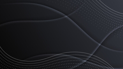 Minimal black geometric shapes abstract modern background design. Design for poster, template on web, backdrop, banner, brochure, website, flyer, landing page, presentation, certificate, and webinar