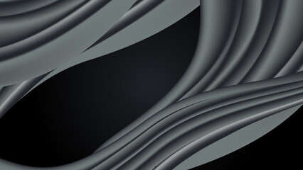 Abstract black geometric shapes vector technology background, for design brochure, website, flyer. Geometric black 3d shapes wallpaper for poster, certificate, presentation, landing page