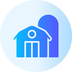 barn gradient icon