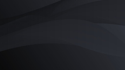 Abstract black geometric shapes vector technology background, for design brochure, website, flyer. Geometric black 3d shapes wallpaper for poster, certificate, presentation, landing page