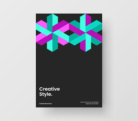 Colorful geometric pattern annual report concept. Amazing banner design vector illustration.