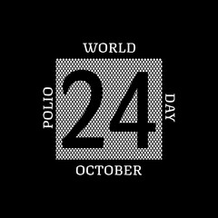 Vector illustration on the theme of world Polio day on October 24th