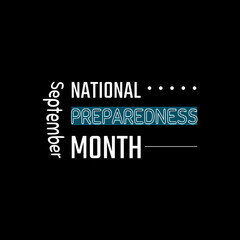 National Preparedness Month. Suitable for greeting card poster and banner