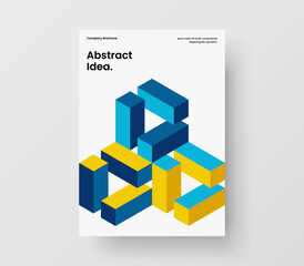 Simple catalog cover design vector concept. Bright mosaic tiles corporate identity layout.