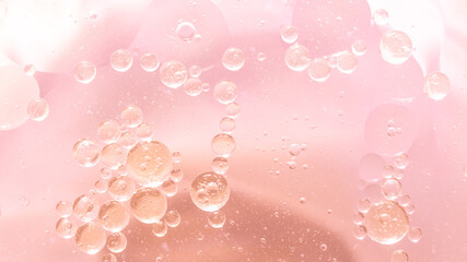 Abstract Pink water bubbles background