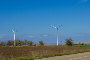 Wind Turbines Windmill Energy Farm Crimea