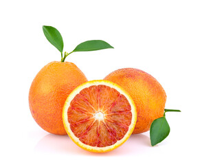 blood orange isolated on white background