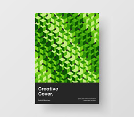 Isolated presentation design vector illustration. Fresh mosaic shapes company brochure concept.