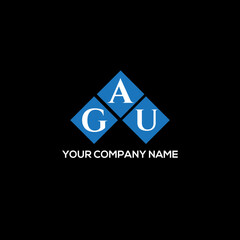 Fototapeta premium GAU letter logo design on black background. GAU creative initial GAU letter logo design on black background. GAU creative initials letter logo concept. GAU letter design. 