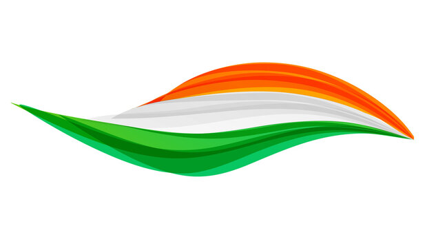 India flowing abstract flag