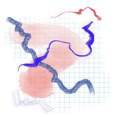 Abstract spray paint splatter textures and ink blot backgrounds – colorful artistic compositions with grunge splashes, drips and hand-drawn lines for creative design use