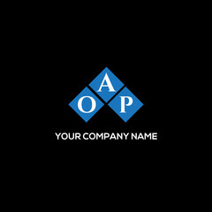 OAP letter logo design on BLACK background. OAP creative initials letter logo concept. OAP letter design.
