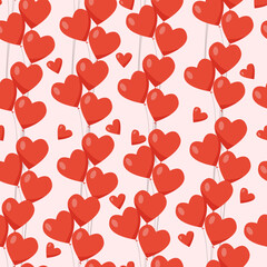 Romantic seamless background with hearts