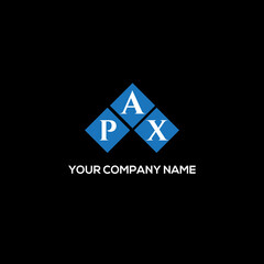 Fototapeta premium PAX letter logo design on BLACK background. PAX creative initials letter logo concept. PAX letter design.