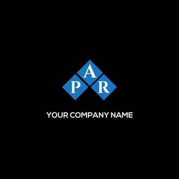 PAR letter logo design on BLACK background. PAR creative initials letter logo concept. PAR letter design.