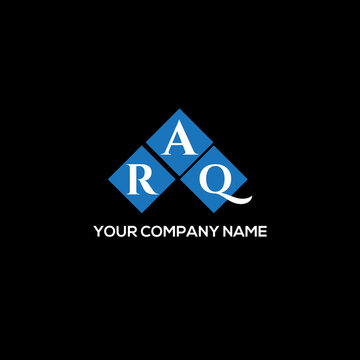 RAQ letter logo design on BLACK background. RAQ creative initials letter logo concept. RAQ letter design.