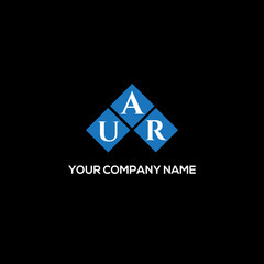 UAR letter logo design on BLACK background. UAR creative initials letter logo concept. UAR letter design.