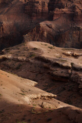 Canyon with sand red rocks. Famous place