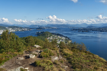 Panoramablick vom Berg Sukkertoppen - Alesund - Norwegen