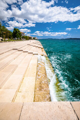 Zadar sea organs. Tourist attraction musical instrument powered by the underwater sea stream