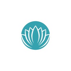 Lotus flower health care logo isolated on white background
