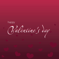 Holiday, Valentine's Day. Greeting, romantic greeting card. Text on gradient pink background with elements of hearts. 
Banner template, invitation.