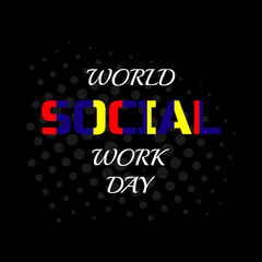 World Social Work Day. Suitable for greeting card poster and banner