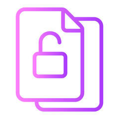 unlock gradient icon