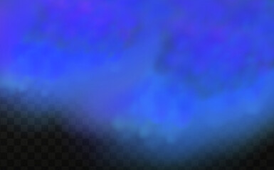 Cloudy sky or smog over the city.Blue vector cloudiness ,fog or smoke on dark checkered background.Vector illustration.