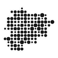 Andorra Silhouette Pixelated pattern map illustration