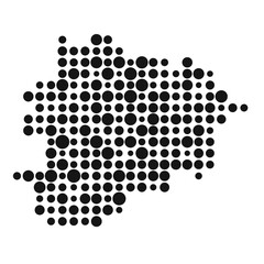 Andorra Silhouette Pixelated pattern map illustration