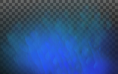 Cloudy sky or smog over the city.Blue vector cloudiness ,fog or smoke on dark checkered background.Vector illustration.