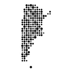 Argentina Silhouette Pixelated pattern map illustration