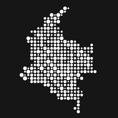 Fototapeta premium Colombia Silhouette Pixelated pattern map illustration