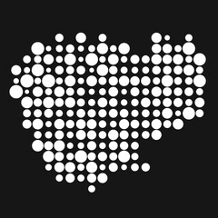 Cambodia Silhouette Pixelated pattern map illustration