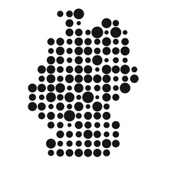 Germany Silhouette Pixelated pattern map illustration