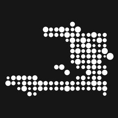 Haiti Silhouette Pixelated pattern map illustration