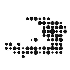 Haiti Silhouette Pixelated pattern map illustration