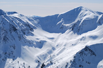Naklejka premium Tatry, góry, zima, śnieg, dolina, TPN, krajobraz, panorama,